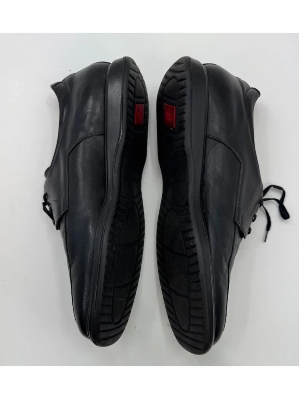 Nuvola By Santoni Mens Black Leather Lace-Up Dress Shoes Size 11 D